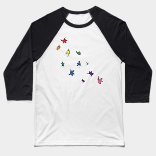 Heartstopper Leaves (Rainbow pride colours) Baseball T-Shirt